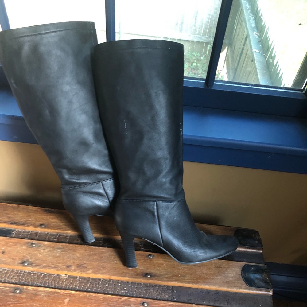 Bijou pull-on leather upper boots